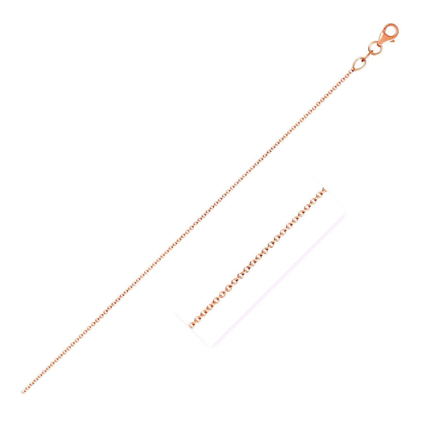 Double Extendable Cable Chain in 14k Rose Gold (1.0mm) - Ellie Belle