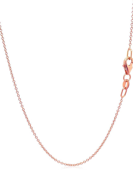 Double Extendable Cable Chain in 14k Rose Gold (1.0mm) - Ellie Belle