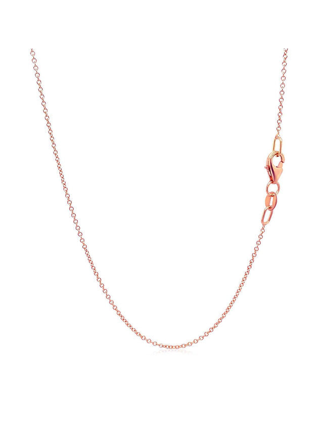 Double Extendable Cable Chain in 14k Rose Gold (1.0mm) - Ellie Belle