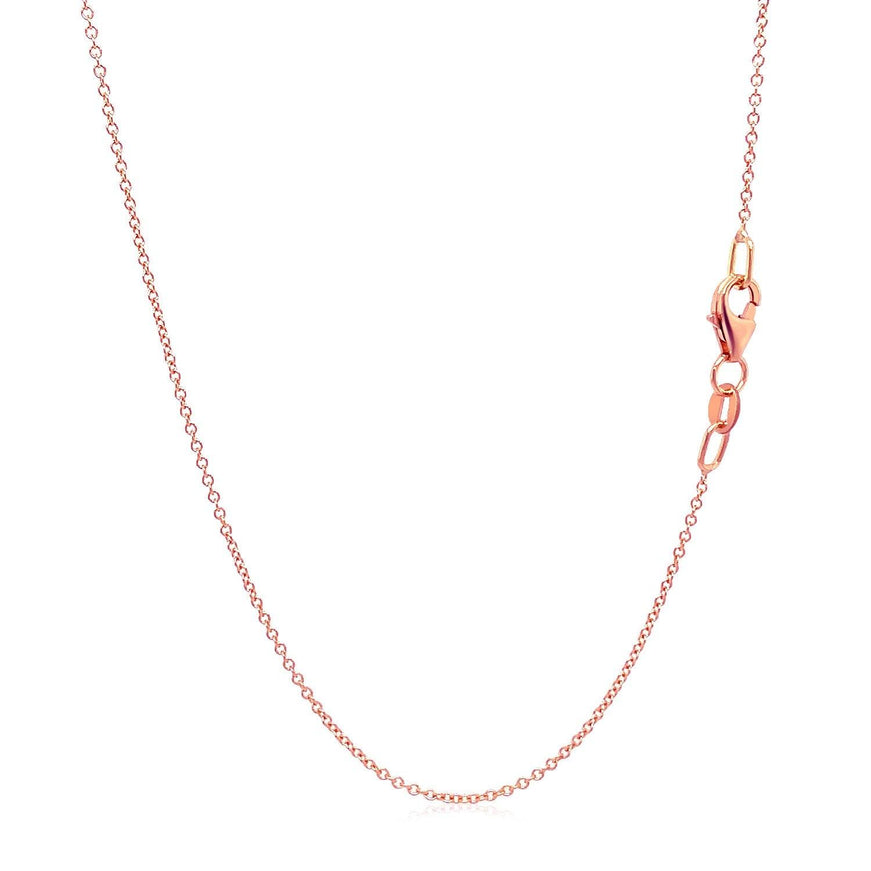 Double Extendable Cable Chain in 14k Rose Gold (1.0mm) - Ellie Belle