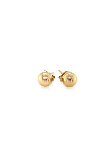 14k Yellow Gold Round Stud Earrings (5.0 mm)