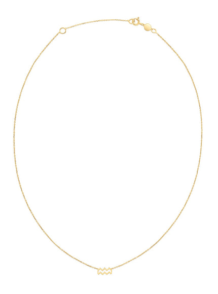 14K Yellow Gold Aquarius Necklace