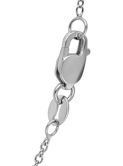 14k White Gold Round Cable Link Chain 1.3mm