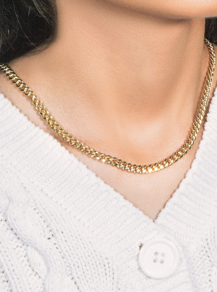 5.0mm 10k Yellow Gold Semi Solid Miami Cuban Chain