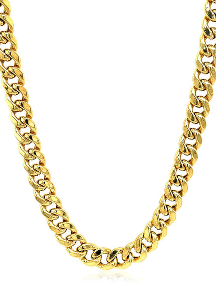 5.0mm 10k Yellow Gold Semi Solid Miami Cuban Chain