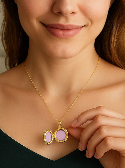 14k Yellow Gold Tree of Life Locket Necklace