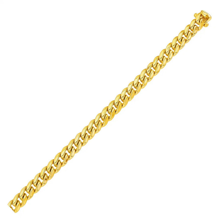 6.15mm 10k Yellow Gold Semi Solid Miami Cuban Bracelet