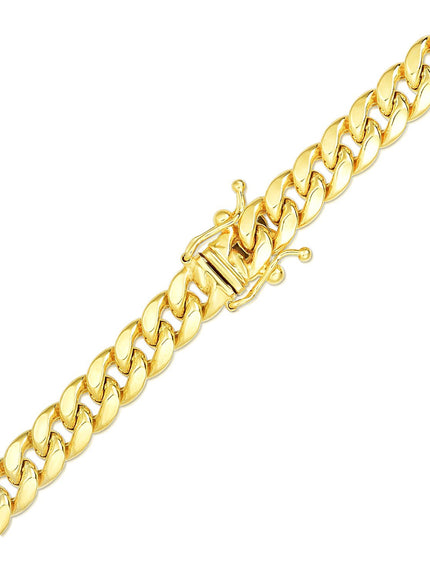 6.15mm 10k Yellow Gold Semi Solid Miami Cuban Bracelet