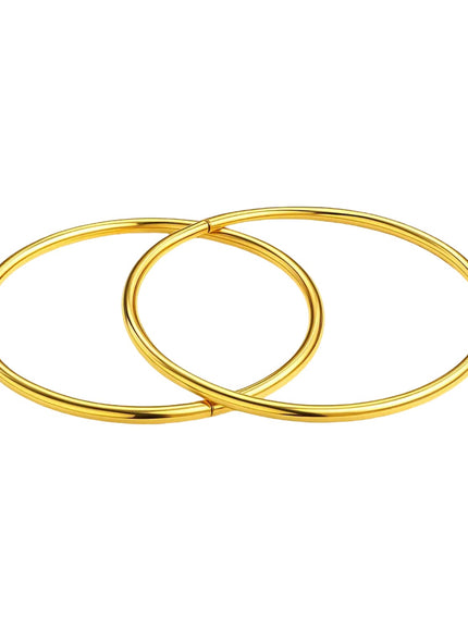 Endless Hoop Style Earrings in 14K Yellow Gold(1.2x30mm)