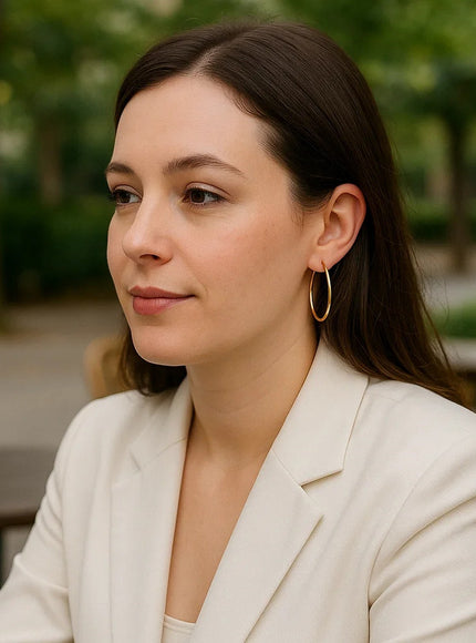 Endless Hoop Style Earrings in 14K Yellow Gold