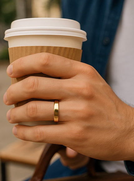 14k Yellow Gold 4mm Comfort Fit Wedding Band