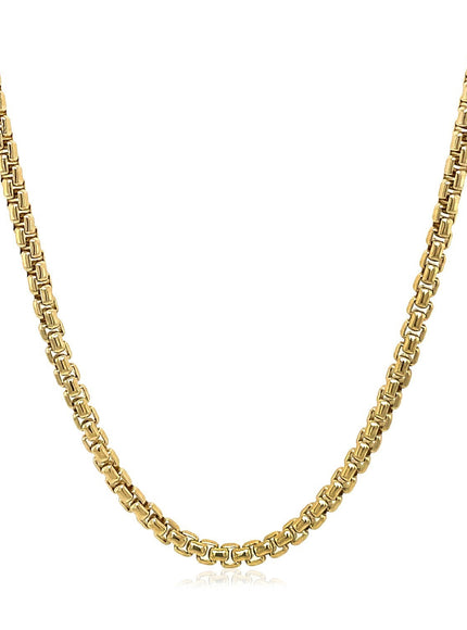 14k Yellow Gold Solid Round Box Chain 3.6 mm