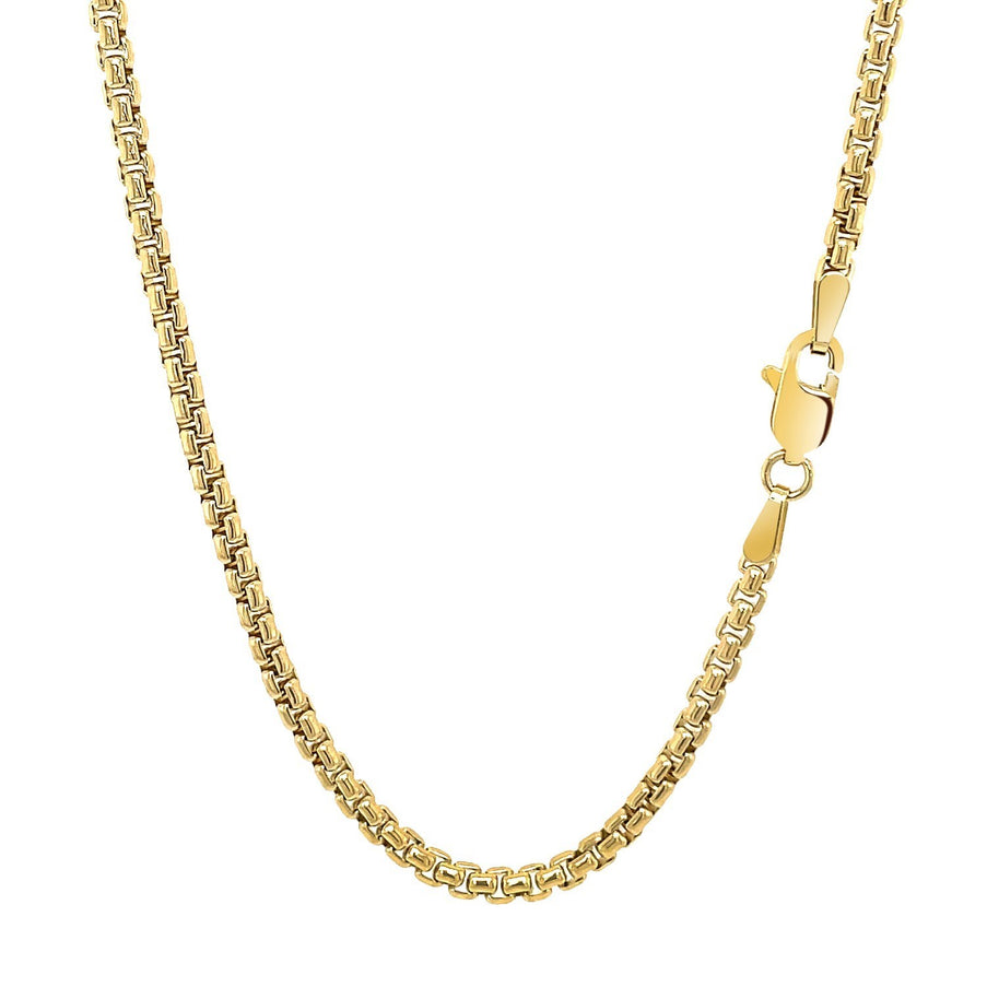 14k Yellow Gold Solid Round Box Chain 3.6 mm
