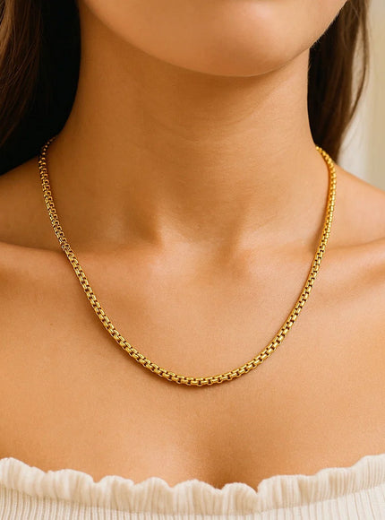 14k Yellow Gold Solid Round Box Chain 3.6 mm