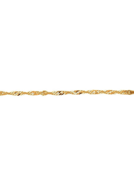 10k Yellow Gold Singapore Bracelet 2.2mm