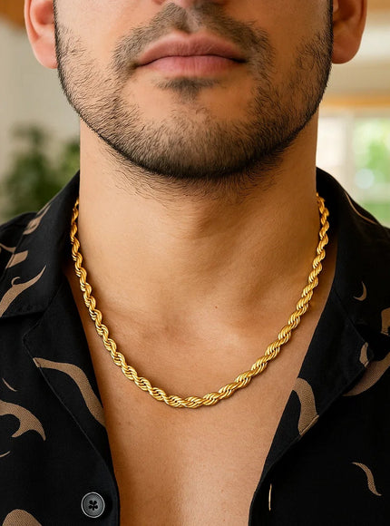 14k Yellow Gold Light Rope Chain 4.3mm