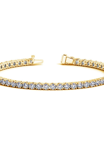 Lab Grown Round Diamond Tennis Bracelet in 14k Yellow Gold (6 cctw F/G VS2/SI1)