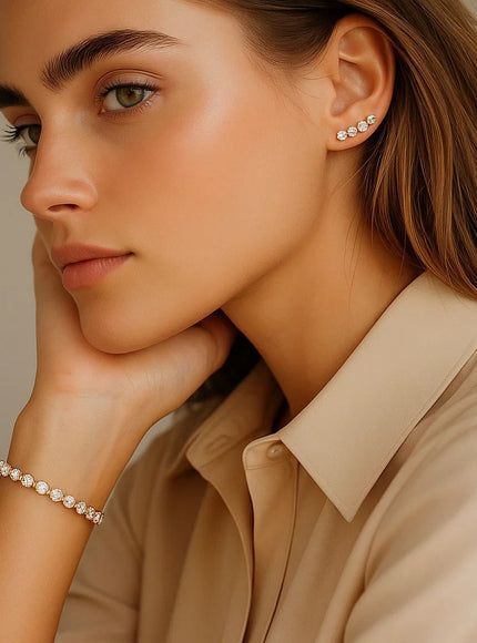 Lab Grown Round Diamond Tennis Bracelet in 14k Yellow Gold (6 cctw F/G VS2/SI1)