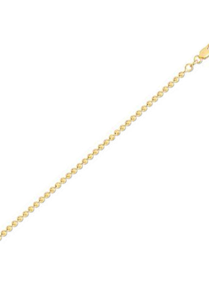 Moon Cut Bead Chain in 14k Yellow Gold (2.5 mm)