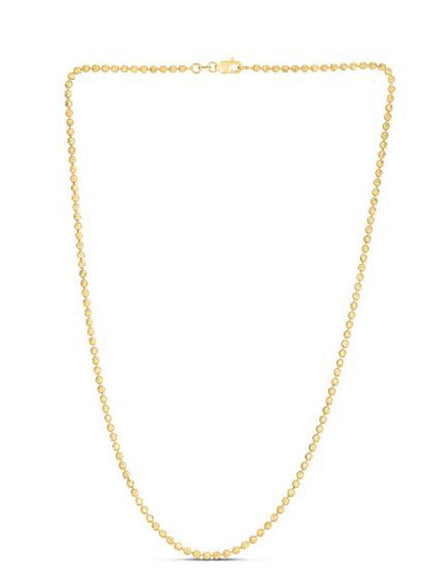 Moon Cut Bead Chain in 14k Yellow Gold (2.5 mm)