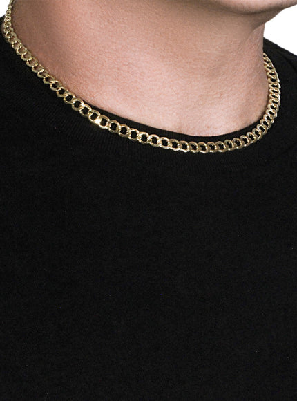 6.1mm 10k Yellow Gold Curb Chain