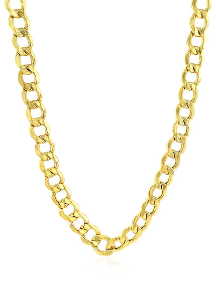 6.1mm 10k Yellow Gold Curb Chain