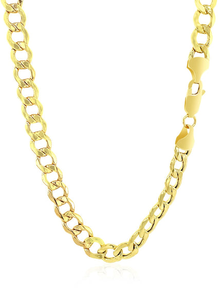 6.1mm 10k Yellow Gold Curb Chain