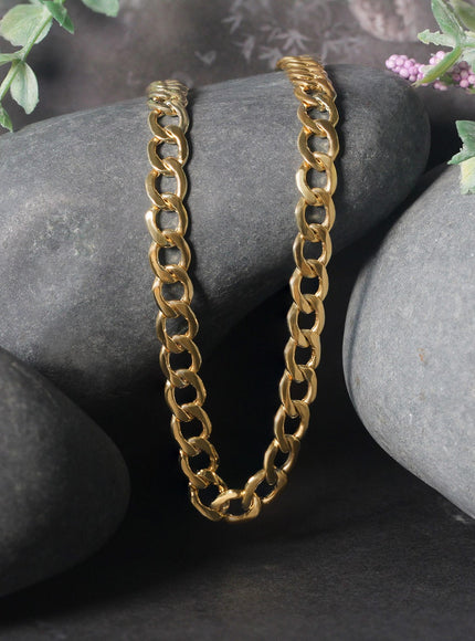 6.1mm 10k Yellow Gold Curb Chain