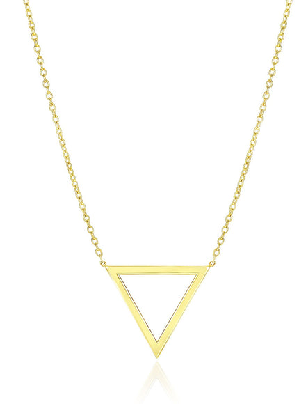 14k Yellow Gold Delta Symbol Chain Necklace