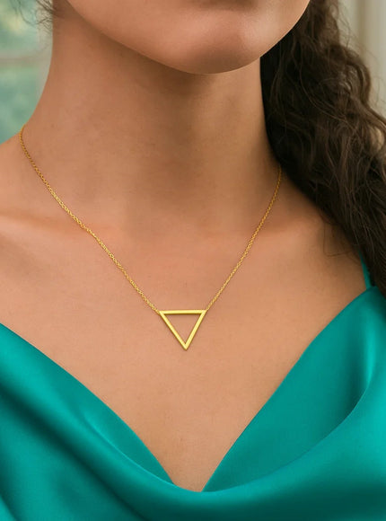 14k Yellow Gold Delta Symbol Chain Necklace
