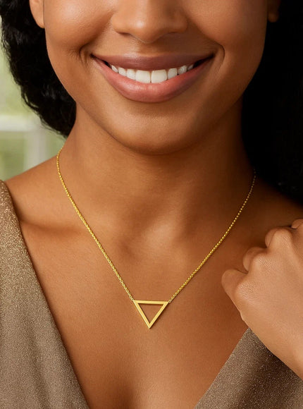 14k Yellow Gold Delta Symbol Chain Necklace