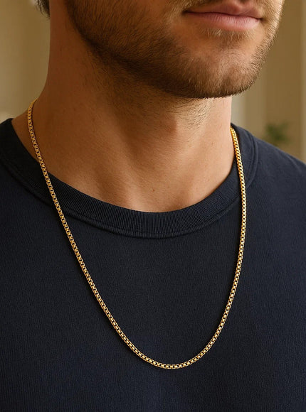 14k Yellow Gold Round Box Chain 1.35 mm