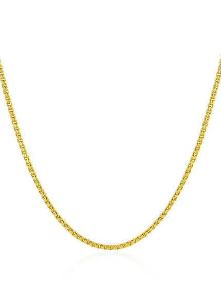 14k Yellow Gold Round Box Chain 1.35 mm