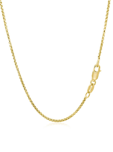 14k Yellow Gold Round Box Chain 1.35 mm