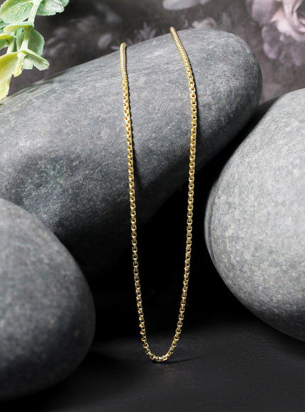14k Yellow Gold Round Box Chain 1.35 mm