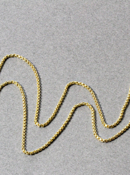 14k Yellow Gold Round Box Chain 1.35 mm