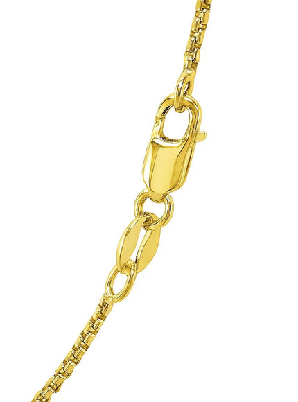 14k Yellow Gold Round Box Chain 1.35 mm