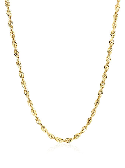2.5mm 14k Yellow Gold Light Rope Chain