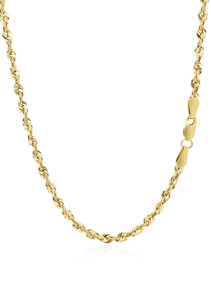 2.5mm 14k Yellow Gold Light Rope Chain