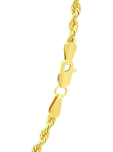 2.5mm 14k Yellow Gold Light Rope Chain