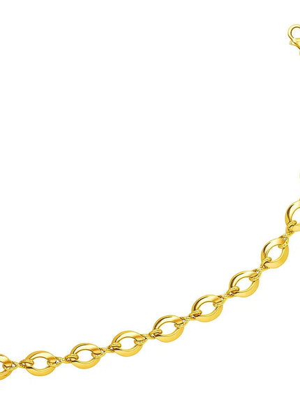 14k Yellow Gold Infinity Link Bracelet