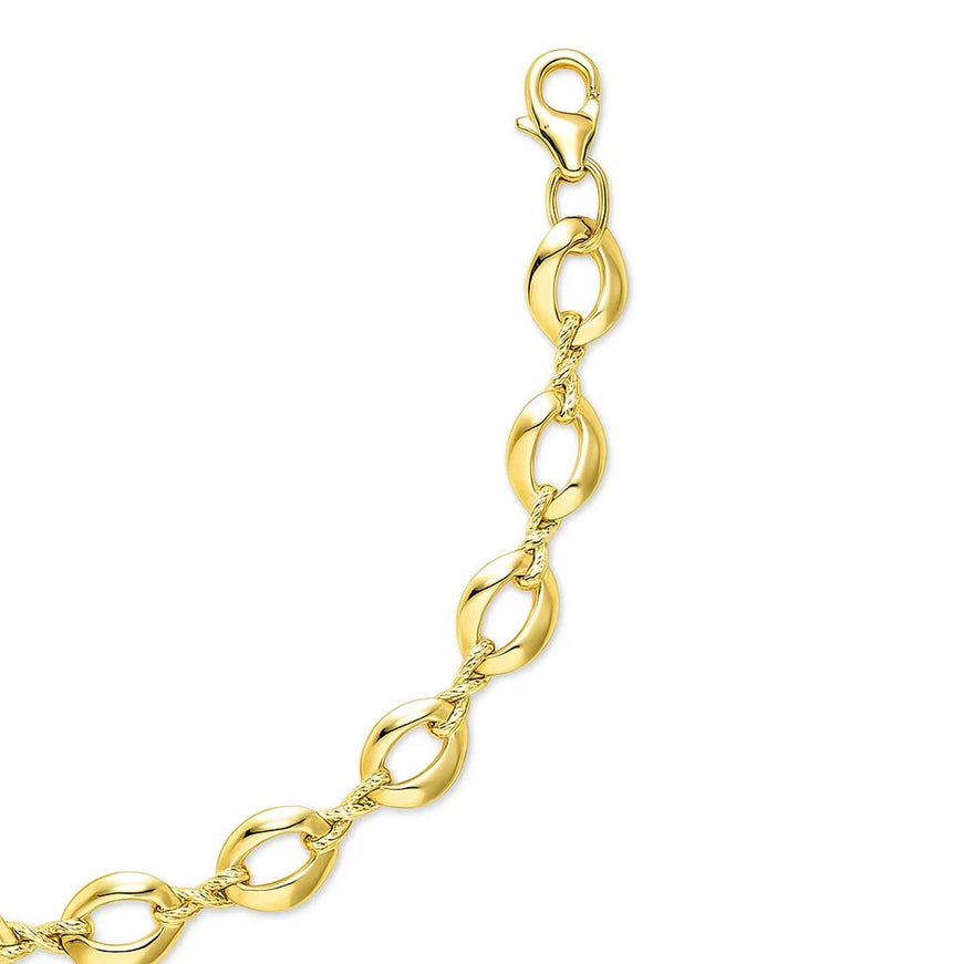 14k Yellow Gold Infinity Link Bracelet