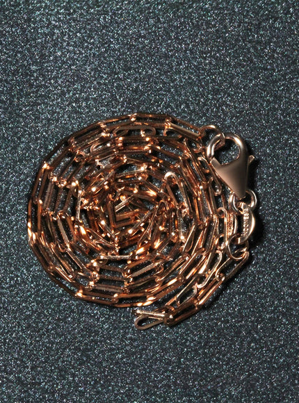 14K Rose Gold Fine Paperclip Chain (1.5mm)