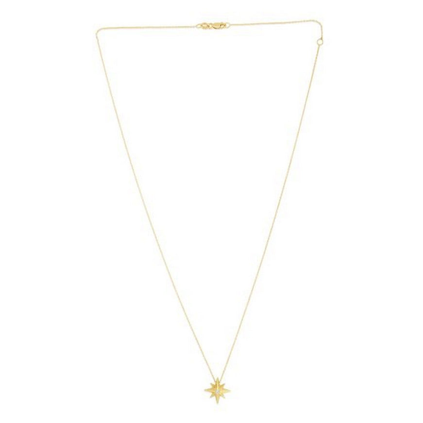 14k Yellow Gold High Polish North Star Necklace