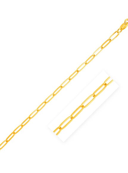 14K Yellow Gold Paperclip Bracelet (3.5mm)