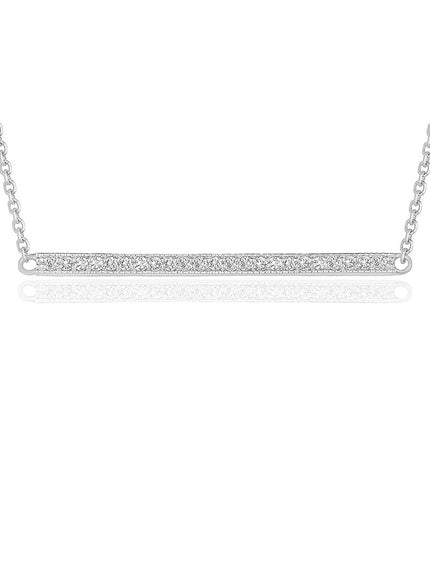 Diamond Bar Pendant in 14k White Gold (1/4 cttw)