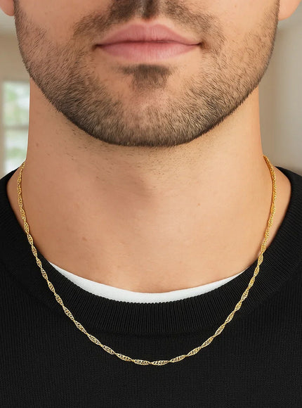 14k Yellow Gold Singapore Chain 1.7mm