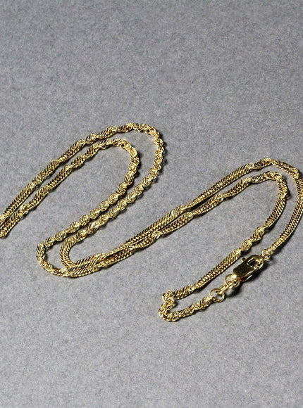 14k Yellow Gold Singapore Chain 1.7mm - Ellie Belle