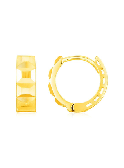 14K Yellow Gold J Hoop Earrings - Ellie Belle