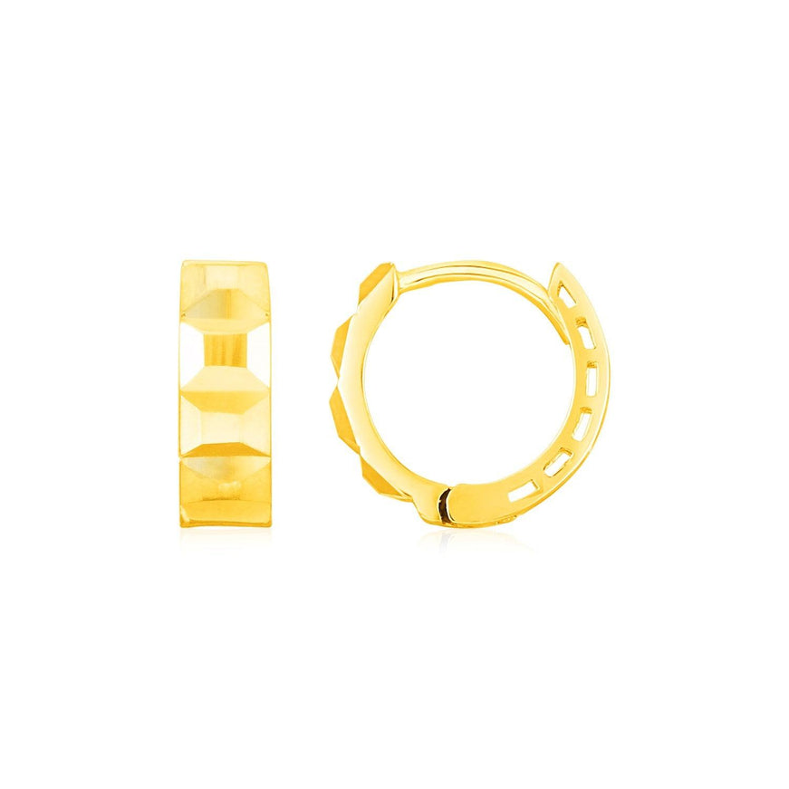 14K Yellow Gold J Hoop Earrings - Ellie Belle